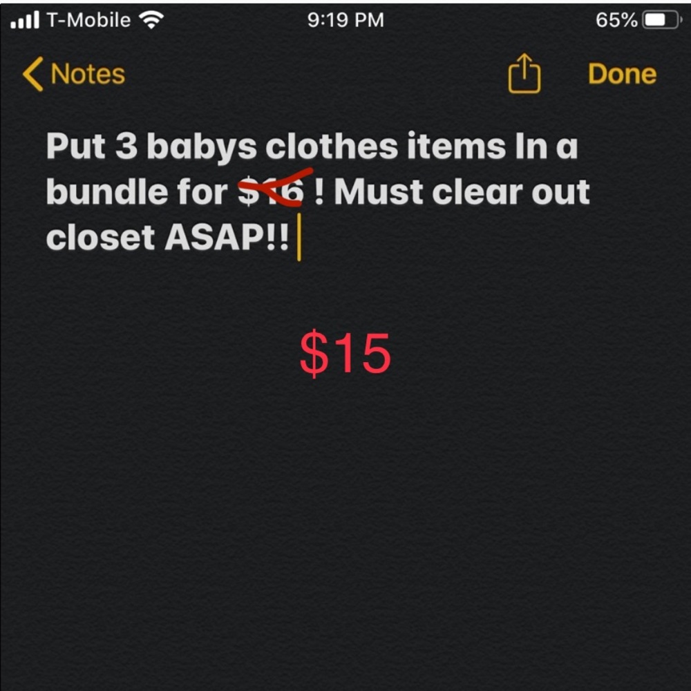 Put 3 baby items in a bundle for $16 !!!